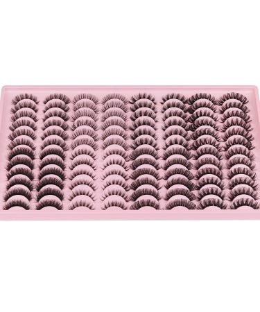 ALICROWN 48 Pairs Russian Strip Lashes - Mixed Faux Mink & Natural D Curl Eyelashes - Buy Online on GoSupps.com
