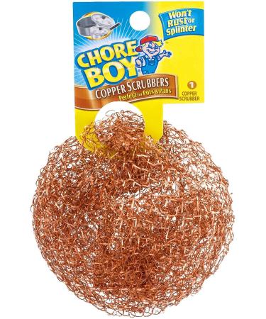 Chore Boy Ultimate Copper Scrubber Scouring Pad, Pure Copper (10-Pack)