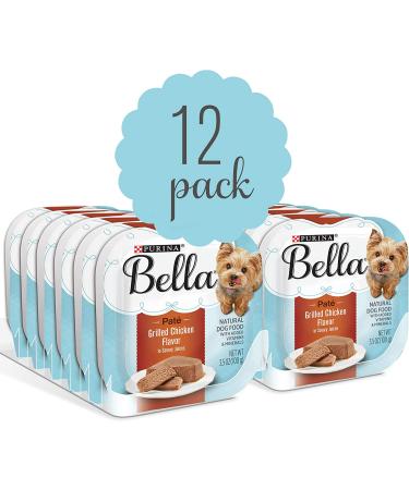 Purina Bella Wet Dog Food - Grilled Chicken in Savory Juices - 12 Pack of 3.5 oz. Trays - Buy Online on GoSupps.com