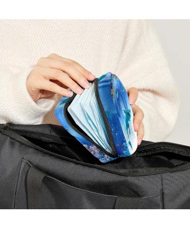 Women s Bonds Storage Pockets Stillpad Holder - Underwater World Dolphins Portable Period Kit - Feminine Product Bag for Girls - Buy Online on GoSupps.com