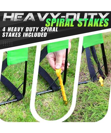 Kunup Kids Soccer Goals Set - 2 Portable 6x4FT Nets with Carrying Bag | Outdoor Indoor Backyard Soccer Practice - Buy Online on GoSupps.com