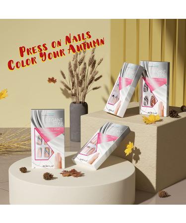 KXAMELIE Light Pink Almond Press-On Nails | Glossy Reusable Jelly Gel | Natural & Salon Quality | 12 Sizes for Women & Girls - Buy Online on GoSupps.com