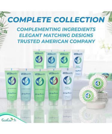 EcoEarth Round Soap Bars 2in1 Shampoo & Conditioner Set - 100 Eco-Friendly Hotel Toiletries (Spring Breeze 2 pcs - Buy Online on GoSupps.com