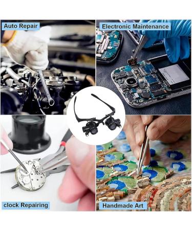 Portable Watch Repair Magnifier with LED Light Hands Free Headband Visor for Close Work Craft Reading Full of Stars - Buy Online on GoSupps.com
