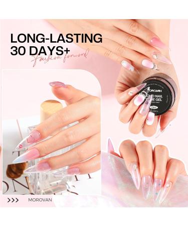 Morovan Solid Gel Nail Glue - 15g Clear UV Gel for Press-On & Acrylic Nails Strong Adhesive for Nail Extensions & Charms - Buy Online on GoSupps.com
