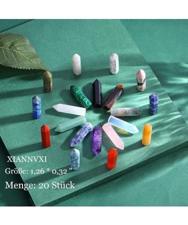 Buy Xiannvxi 20PC Healing Crystals Set | Amethyst Rose Quartz Obsidian Tiger Eye | Chakra Stones for Reiki Meditation & Spiritual Gifts - Buy Online on GoSupps.com