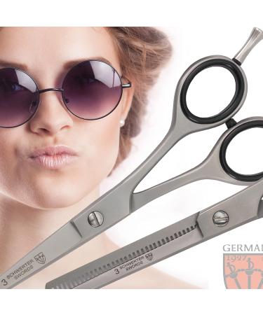 THREE SWORDS Stainless Steel Professional Hair Scissors & Thinning Scissors Set with Comb - Premium Hair Cutting Tools for Stylists - International Shipping Available - Buy Online on GoSupps.com