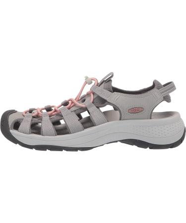 KEEN Women's Astoria West Closed Toe Sandals 9 - Grey/Coral | Comfort and Style - Buy Online on GoSupps.com