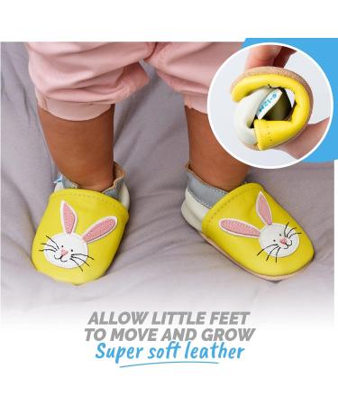 Soft Sole Leather Toddler Shoes for Baby Girl and Boy | Baby Walking Shoes 2-3 Years | Bunny Design - Buy Online on GoSupps.com