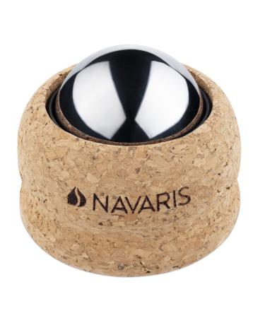 Navari's massage ball with cork bracket - massage ball ball for massage hard - massage roller fascia ball for back neck - hot and cold