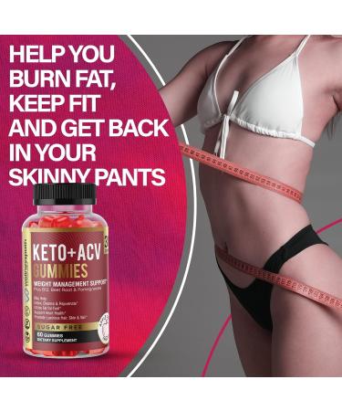 ACV Keto Gummies for Weight Loss - Sugar Free Vegan Appetite Suppressant Detox & Digestion - 60 Count - Buy Online on GoSupps.com