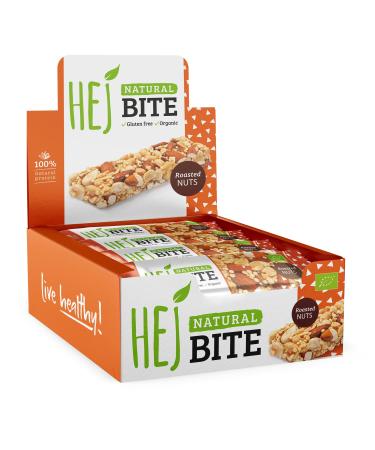 HEY Bite | Vegan Nut Bar Snack | Roasted Nuts - 12 x 40 g Roasted Nuts 12 pieces (1 pack)