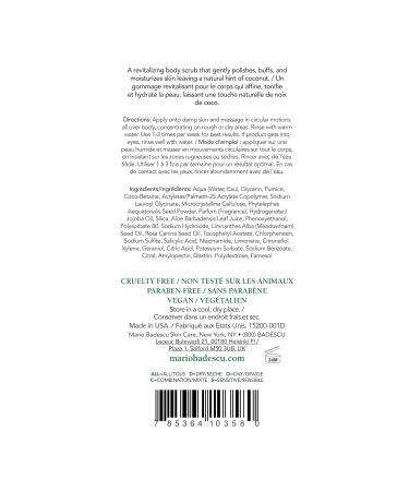 Mario Badescu Coconut Body Scrub 170 gram - Buy Online on GoSupps.com