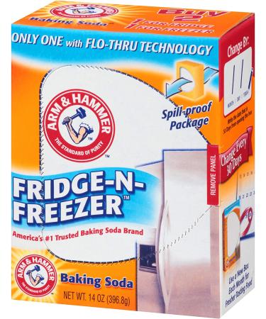 Arm & Hammer Baking Soda Fridge & Freezer Odor Absorber 14 oz - Eliminate Odors Effectively! - Buy Online on GoSupps.com