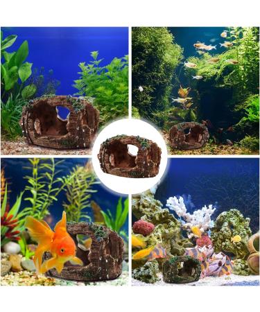Premium Aquarium Decorations - Resin Barrel Cave Ornaments for Shrimp & Fish - Underwater Landscapes - Buy Online on GoSupps.com