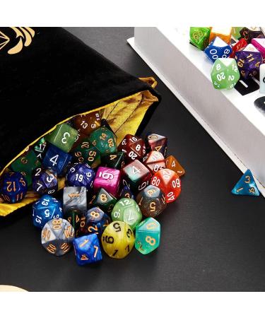 Coyeekn DND Dice Set - 175 Polyhedron Dice in 25 Colors for Dungeons and Dragons RPG - Includes Large Flannel Bag - Buy Online on GoSupps.com