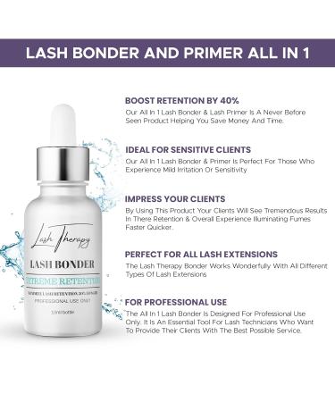 All-in-One Lash Bonder & Primer - Boost Eyelash Extensions Retention by 40% | Waterproof Sensitive Skin-Friendly (10ml - Buy Online on GoSupps.com