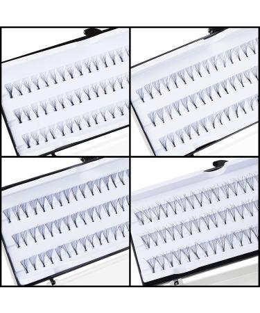 Kurtzy Individual Eyelashes Set (4 pcs) - 8 10 12 14mm Premium Eyelash Extensions for Natural & Dramatic Volume - International Shipping Available - Buy Online on GoSupps.com