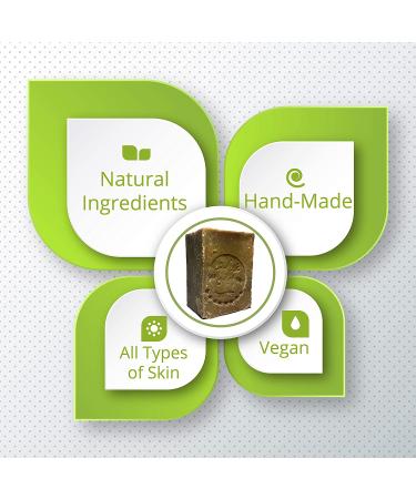 2-Pack Aleppo Soap - 8 oz with 20% Laurel Oil, 80% Virgin Olive Oil - Natural & Handmade from Origin - Buy Online on GoSupps.com