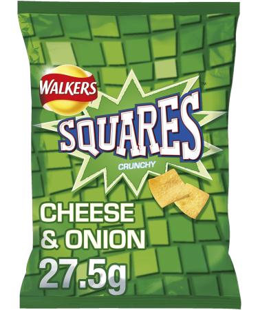Walkers Crisps Squares Cheese and Onion Snacks Box 27.5 g (Case of 32) (Packaging may vary) & Crisps Quavers Cheese Snacks Box 20 g (Case of 32) + Cheese Snacks Box Cheese and Onion Potato 27.5 g (Pack of 32) - Buy Online on GoSupps.com