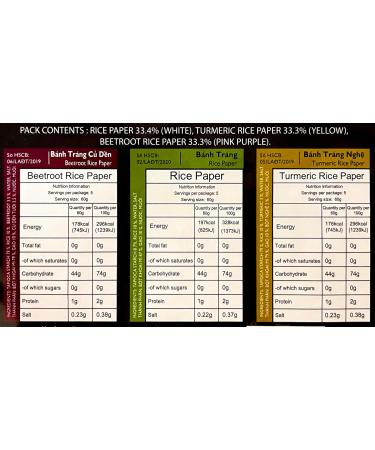 Lyan Mekong River Banh Trang Vietnamese Three Colours Rice Paper Round 22cm - 300g | Gluten-Free | Vegan | 100% Natural Rice Paper - Buy Online on GoSupps.com