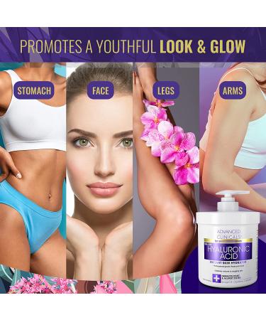 Advanced Clinicals Hyaluronic Acid Cream & Serum Bundle - Anti-Aging Face & Body Moisturizer for Wrinkles, Dark Spots, Fine Lines, Dry Skin - 2-Pack Set - Buy Online on GoSupps.com