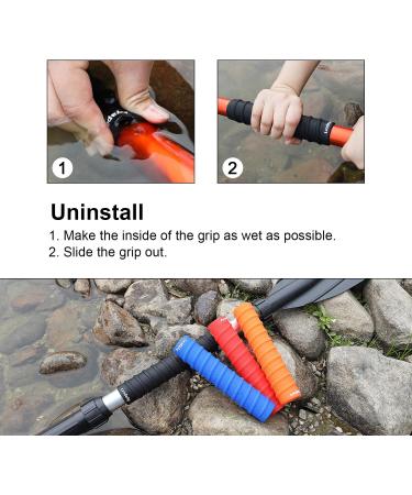 Non-Slip Silicone Kayak Paddle Grips for Blister Prevention - Blue - Buy Online on GoSupps.com