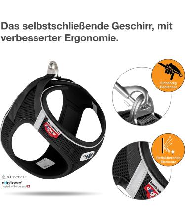 Magnetic Vest Harness Air-Mesh V2 Black M - Comfortable & Stylish Dog Harness for All Breeds - Buy Online on GoSupps.com