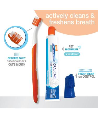 Nylabone Advanced Oral Care Cat Dental Kit Original (3 Count) Cat Adult Cat - Buy Online on GoSupps.com