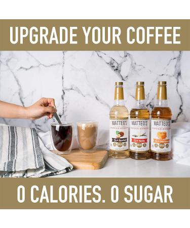 Matteo's Barista Style Sugar Free Coffee Syrup & Barista Style Sugar Free Coffee Syrup - Zero Calories Keto-Friendly Coffee Syrups & Flavors 750.00 ml (Pack of 1) Coffee Syrup+ Syrup Salted Caramel - Buy Online on GoSupps.com