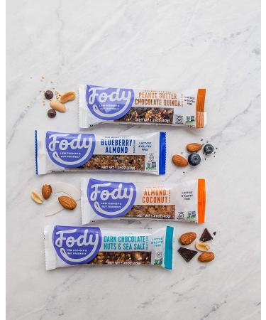 Fody Foods Vegan Protein Nut Bars | Low FODMAP Certified | Gut Friendly Snacks | Gluten & Lactose Free | Non GMO | 12 Count Variety Pack - Buy Online on GoSupps.com