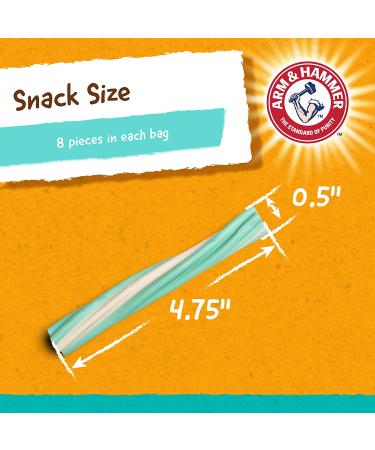 Arm & Hammer Twisters Fresh Breath Dental Treats for Medium Dogs - 8 Mint Flavors - Buy Online on GoSupps.com