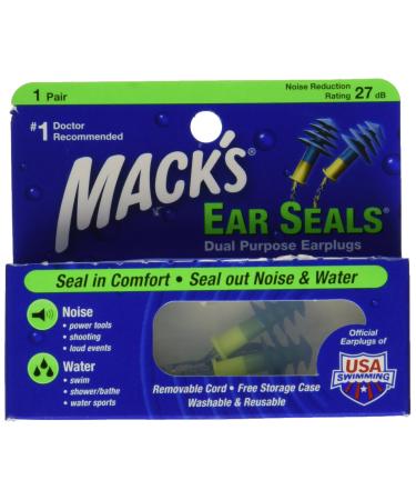 Special pack of 5 EAR PLUGS MACKS EAR SEALS 1PR