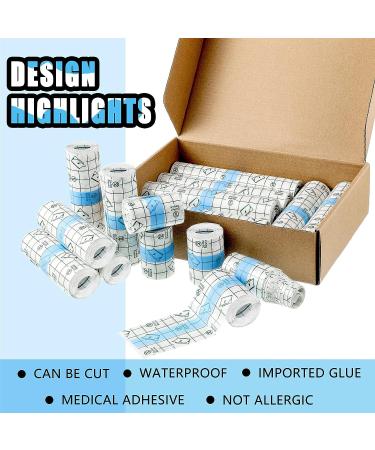 Waterproof Bandage Roll - 18 Rolls for Shower, Tattoo, Swimming - 3 Sizes - Buy Online on GoSupps.com