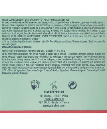 Darphin Ideal Resource Radiance Cream 1.7 Oz | Smoothing & Retexturizing Formula - Buy Online on GoSupps.com
