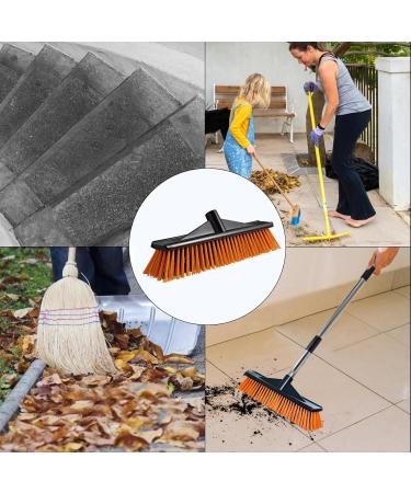 Stiff Floor Brush Scrubber - Stiff Bristle Scrubber Portable Outdoor Sweeping Brush for Floors Shower Cleaning Brush Floor Scrub Brush for Balconies Decks 40cm - Buy Online on GoSupps.com