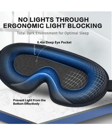 Momoris 3D Deep Contoured Sleep Mask - Soft Breathable Eye Shade for Women & Men | Blocks Light for Better Sleep | Adjustable Strap for Travel, Yoga, Nap - Buy Online on GoSupps.com