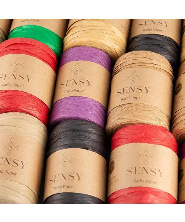 Sensy Premium 438 Yards Raffia Paper Ribbon in Latte Color - Eco-Friendly Crafting Supplies - Buy Online on GoSupps.com