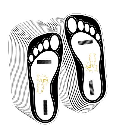 60Pairs(120 Feets) Disposable Black Spray Tanning Feet Pads Sunless Airbrush Spray Tent Protect Foot