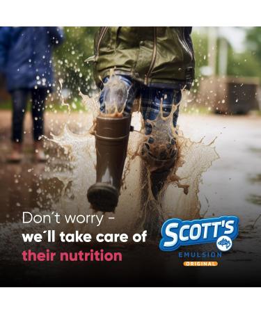 SCOTT'S EMULSION Cod Liver Oil Liquid Orange Flavor Family Size Supports Growth Immunity & Bone Health Rich in Omega 3 & Vitamins A+D Easy-to-Take Fish Oil for Kids & Adults 15.3 Fl Oz - Buy Online on GoSupps.com