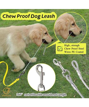 Waterproof Dog Leash | Chew-Proof Tie-Out Leashes | 10m Yellow Training Leash for Dogs - Buy Online on GoSupps.com