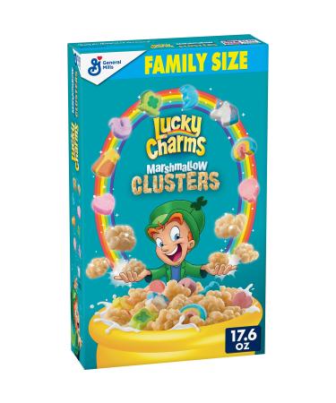 Lucky Charms Marshmallow Clusters Cereal 17.6 oz (Pack fo 5)