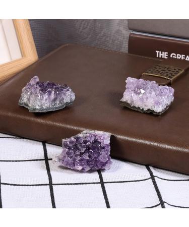 Nupuyai Natural Amethyst Druse Rough Stone | Irregular Crystal Cluster for Reiki Healing & Home Decoration - Buy Online on GoSupps.com