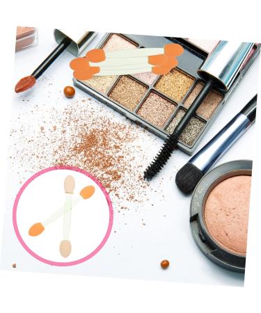 100pcs Tools Double-headed Cosmetic Disposable Plastic Tipped Makeup Professional Eyeshadow 6.5x1.3cm Green - Buy Online on GoSupps.com