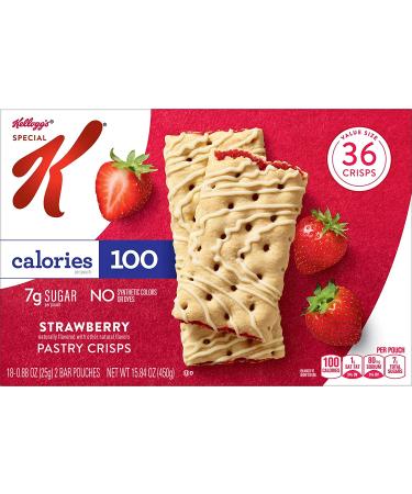 Kellogg's Special K Strawberry Pastry Crisps 100 Calorie Snacks 15.84oz Value Size (36 Crisps) - Buy Online on GoSupps.com