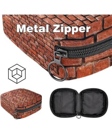 Portable Menstrual Cup Bag with Zipper | Aged Blocks Bricks Sanitary Napkin Pouch for Teenagers & Women - Ideal Storage Solution - Buy Online on GoSupps.com