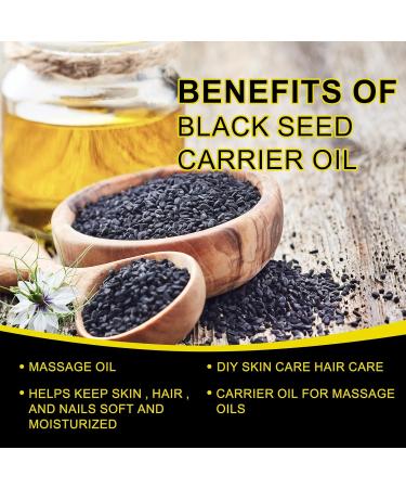 100% Pure Black Seed Oil - Cold Pressed for Hair Growth Luscious Eyelashes Thick Eyebrows & Moisturized Skin | 2.02 Fl Oz - Best Hair & Body Oil - Buy Online on GoSupps.com