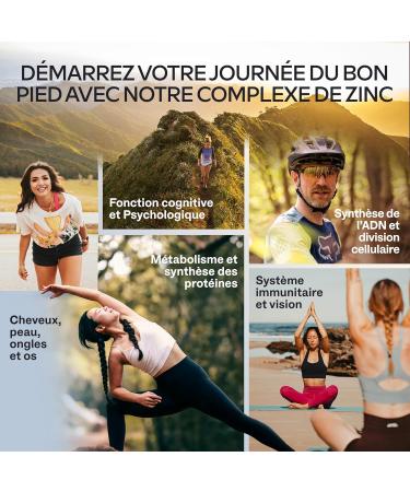 Zinc 25mg + Vitamine C - 3 Formes: Zinc Bisglycinate Picolinate Monomethionine Triple Zn Complement Alimentaire Haute Puissance Formule Spectre Complet - 180 Gelules - Buy Online on GoSupps.com