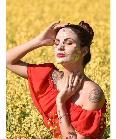 Clarity Face! Charcoal Detoxifying Gold Floral Sheet Mask with Rosemary - 1 Pack | International Shipping Available - Buy Online on GoSupps.com