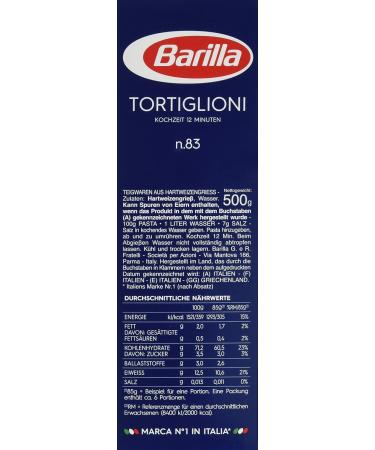 Buy Barilla Durum Wheat Tortiglioni n. 83 6 Pack (500g each) | International Shipping Available - Buy Online on GoSupps.com